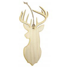 Χριστουγεννιάτικος Ξύλινος Τάρανδος (15cm)